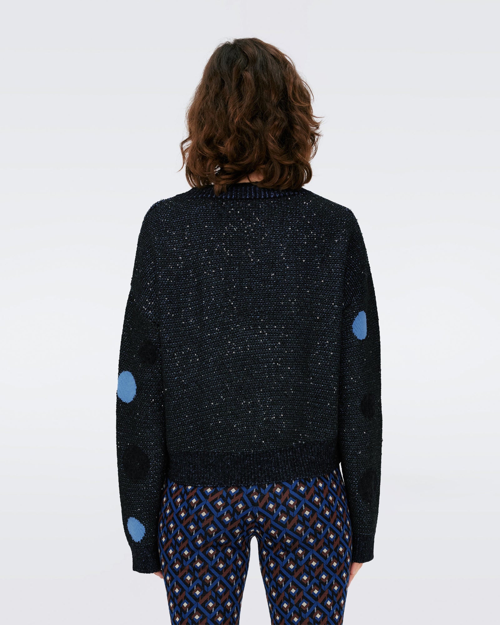 Dvf Phillipa Top In Dots Blue