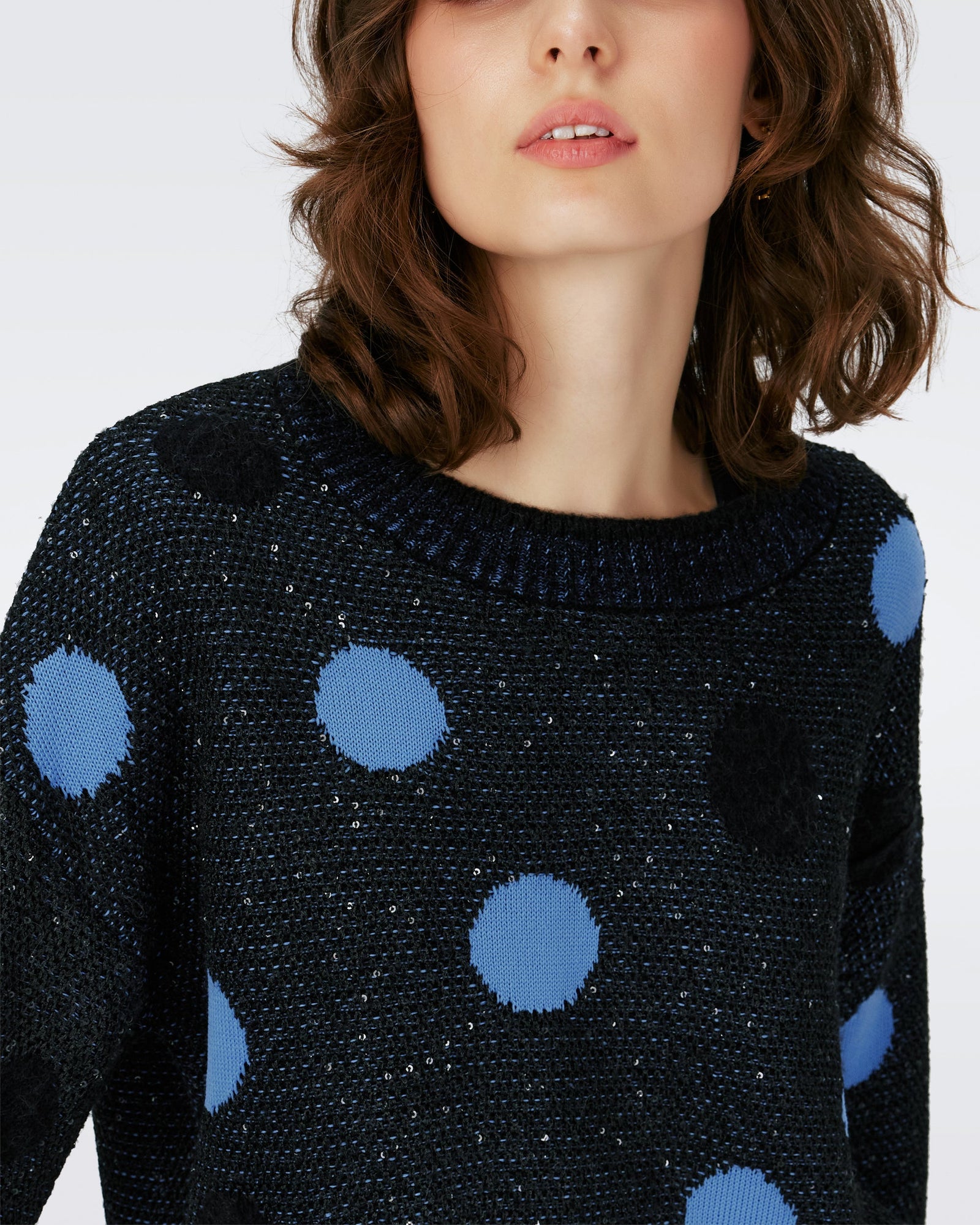 Dvf Phillipa Top In Dots Blue