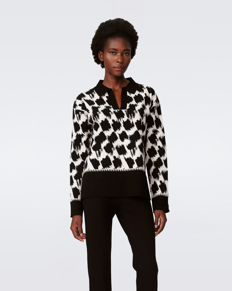 DVF LUCRETIA SWEATER in BRUSH TOOTH