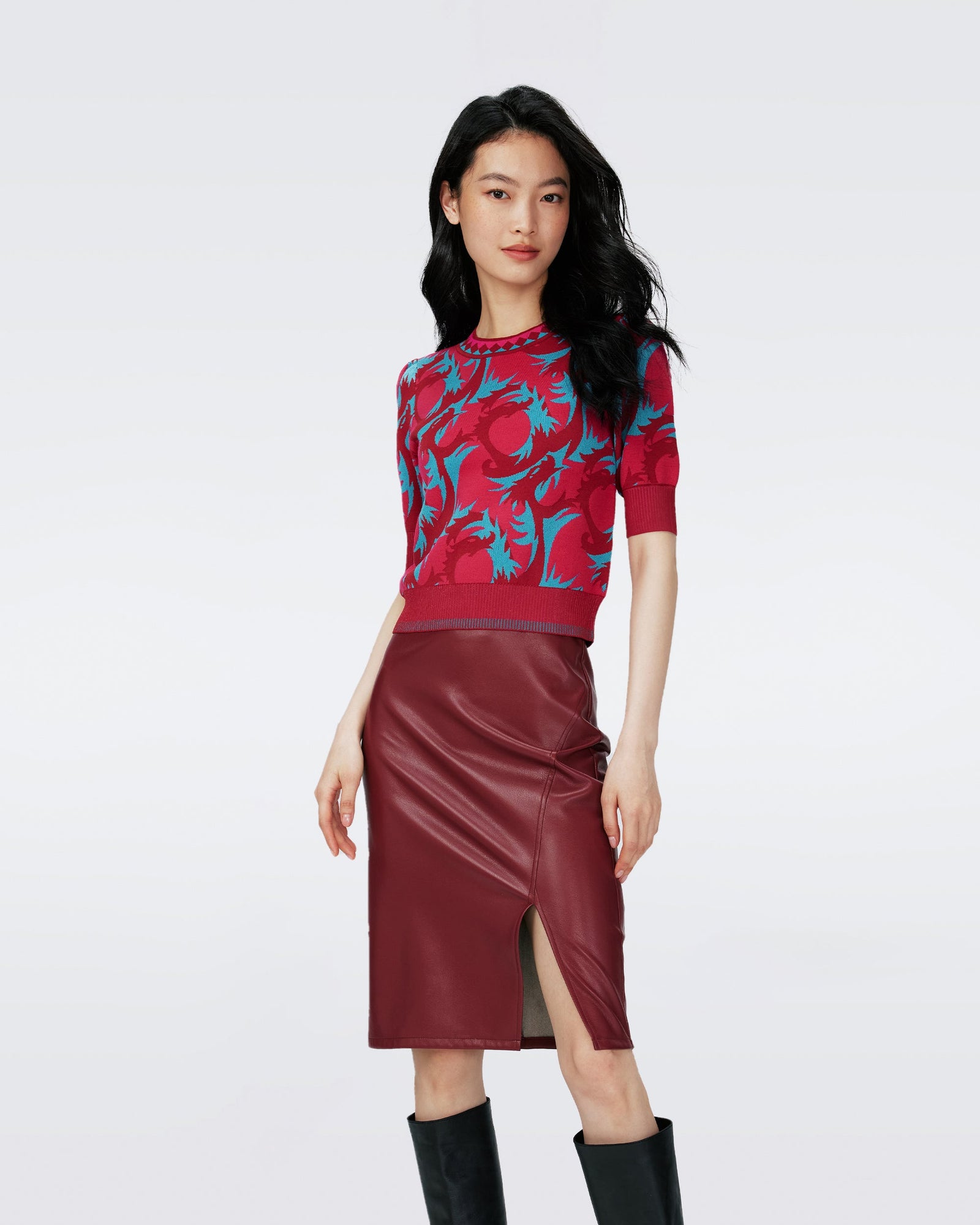 Dvf Hudson Sweater In Dragon Jade