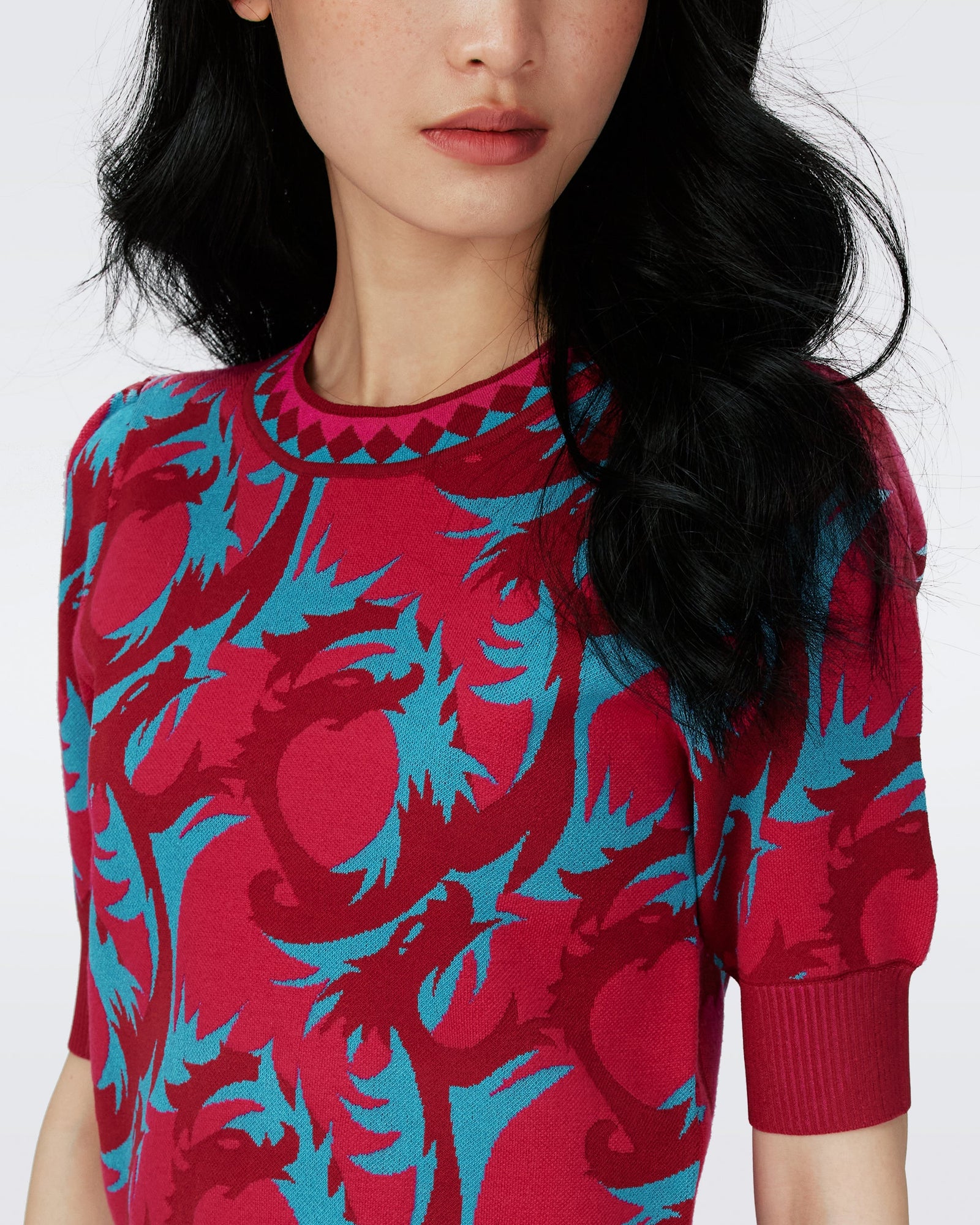 Dvf Hudson Sweater In Dragon Jade