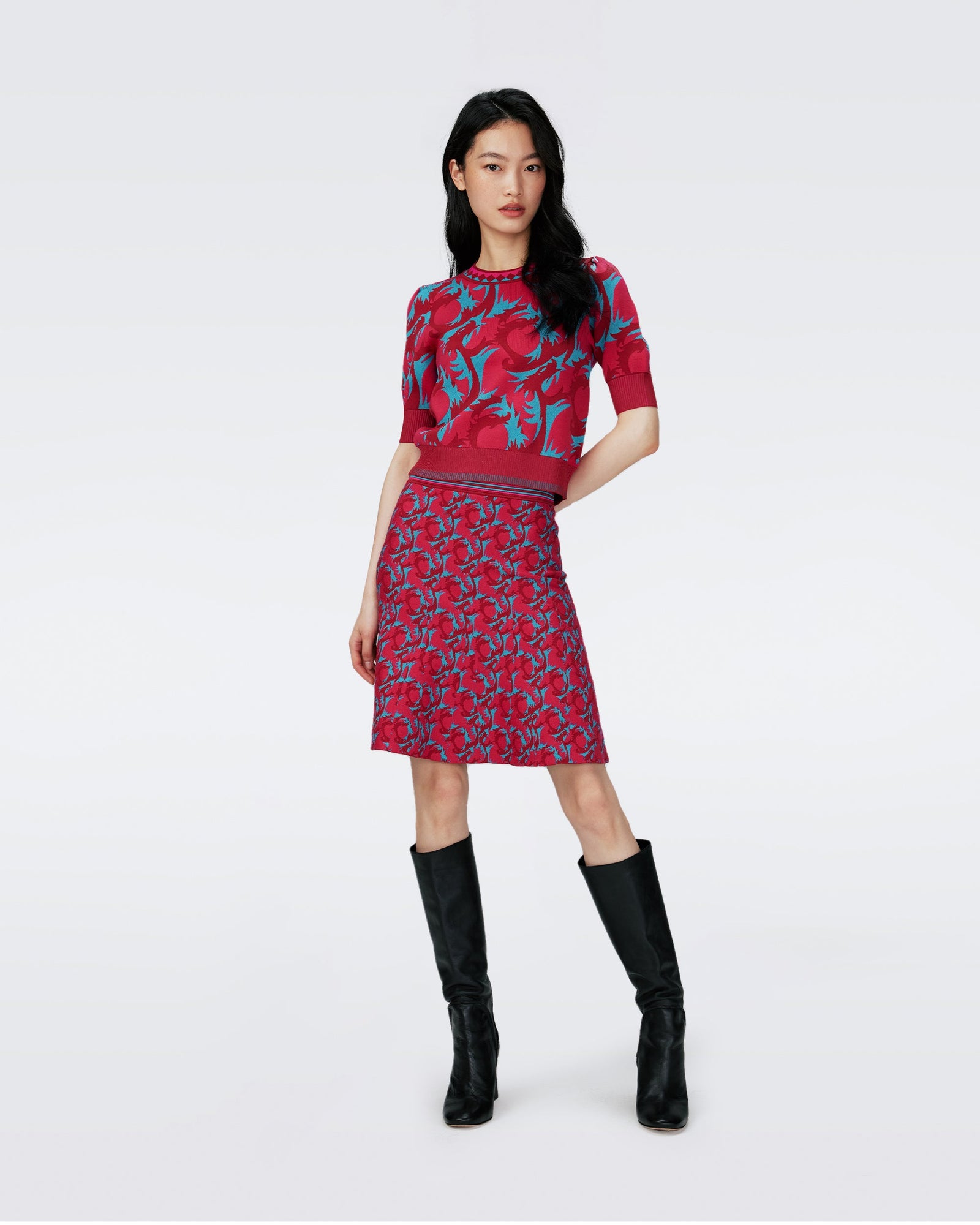 Dvf Hudson Sweater In Dragon Jade
