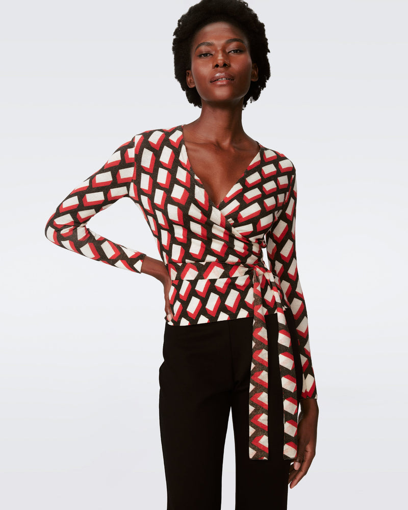 Vincente Wool Wrap Top