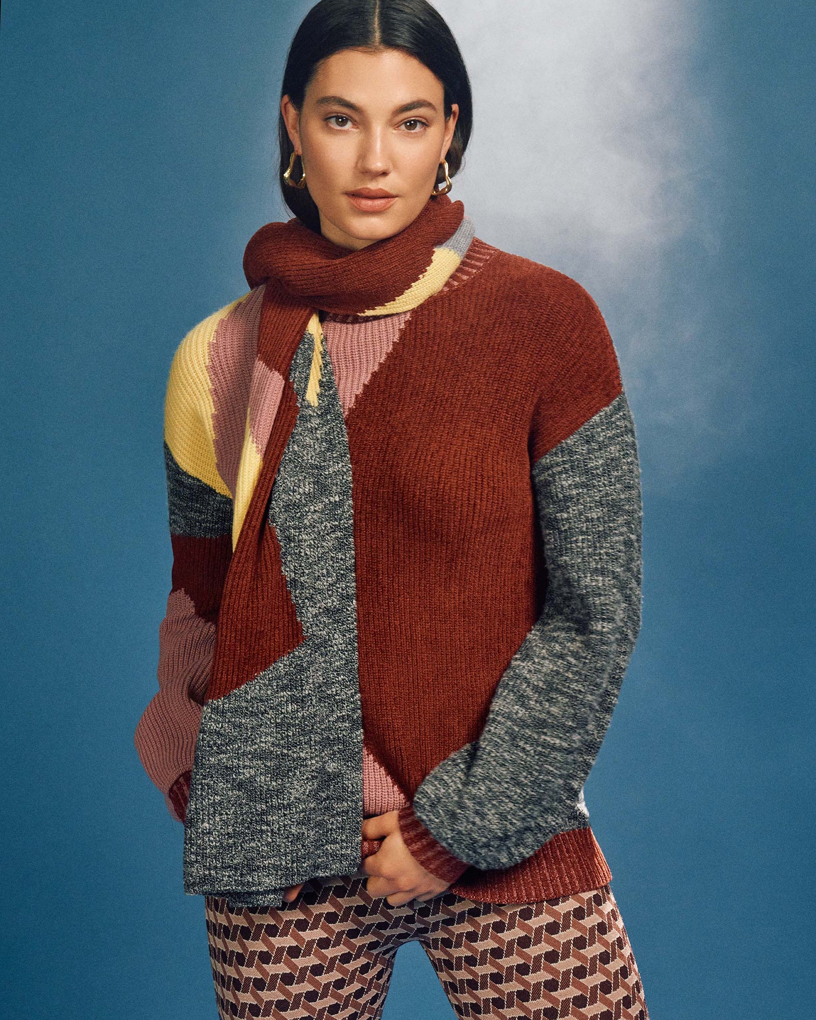 Clifford Knit Jacquard Scarf