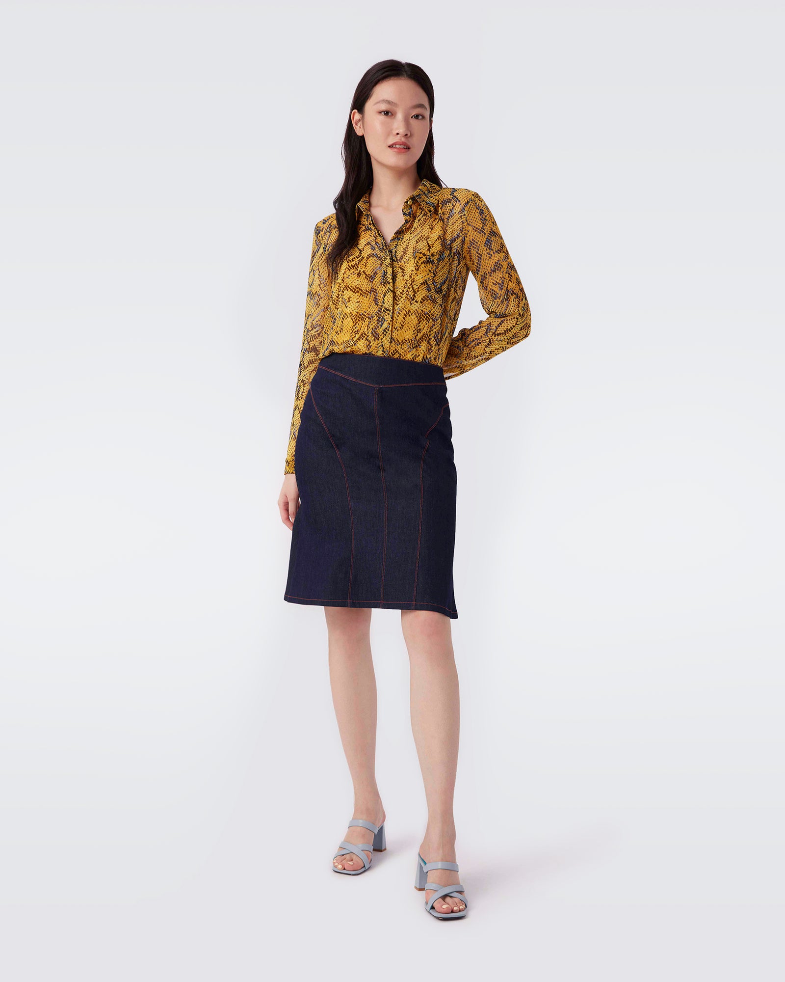 Lorelei Chiffon Blend Collared Shirt