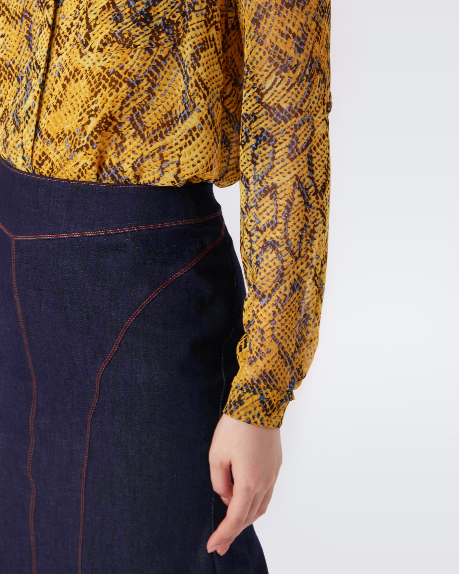 Lorelei Chiffon Blend Collared Shirt