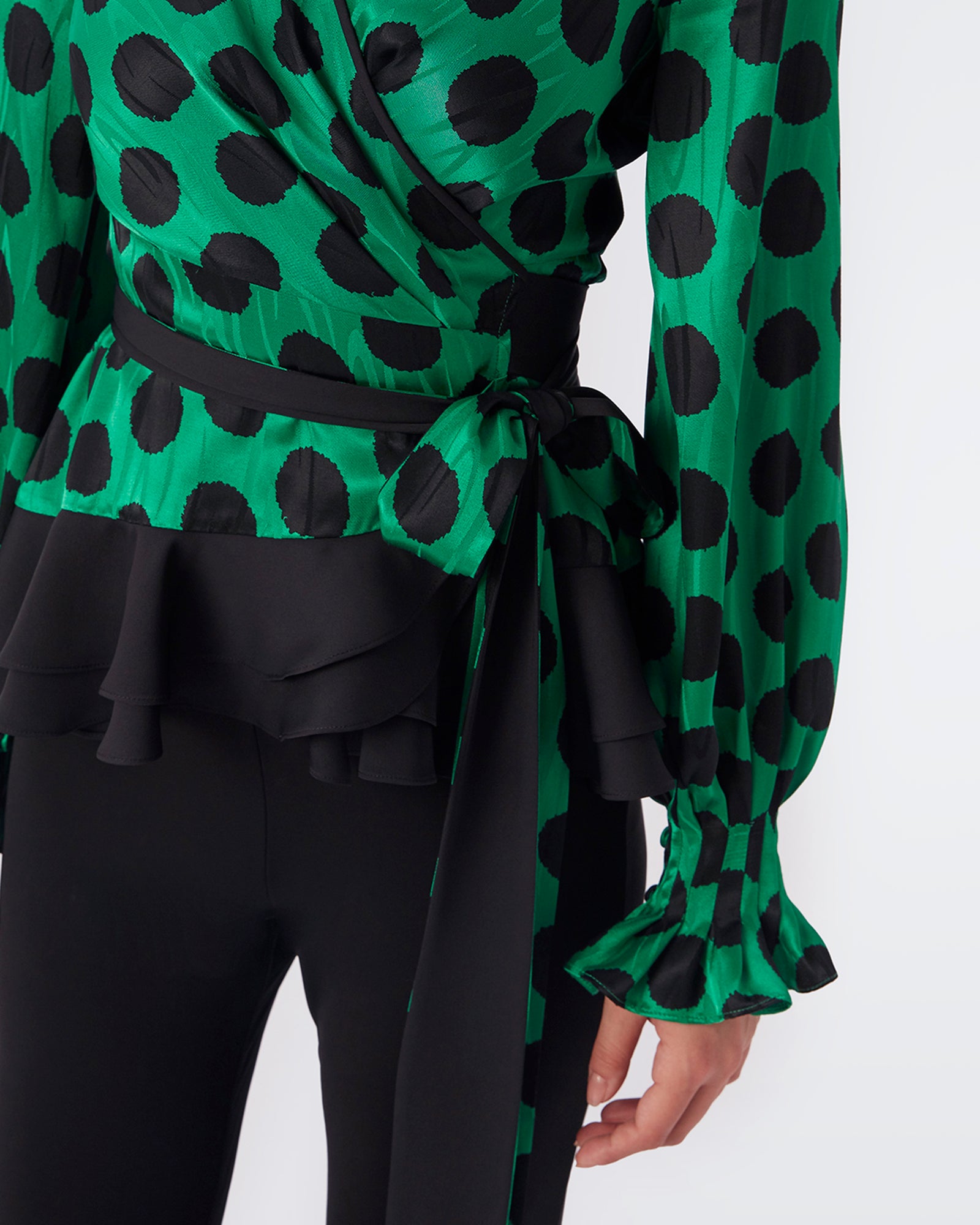 Guy Jacquard Wrap Top