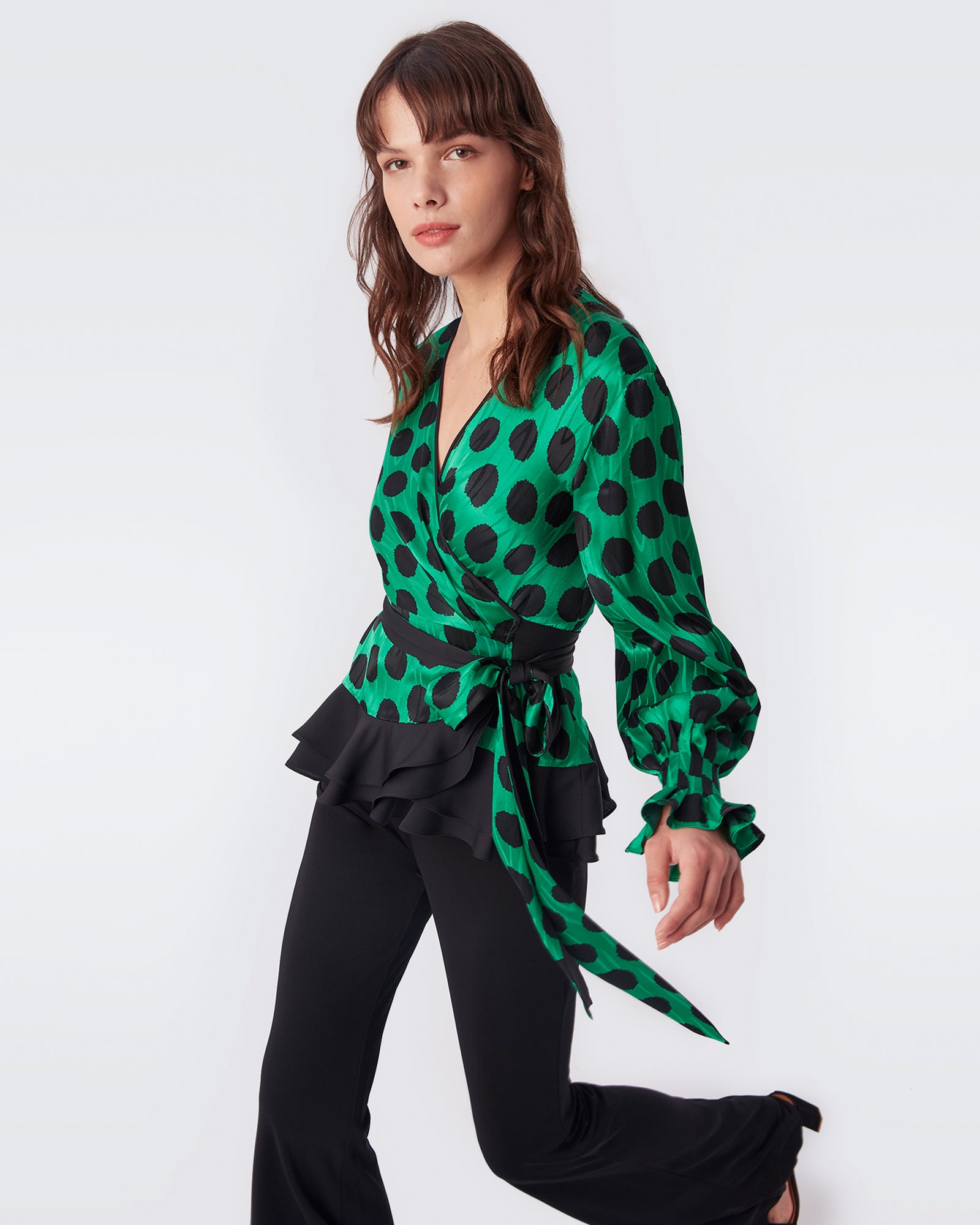 Guy Jacquard Wrap Top