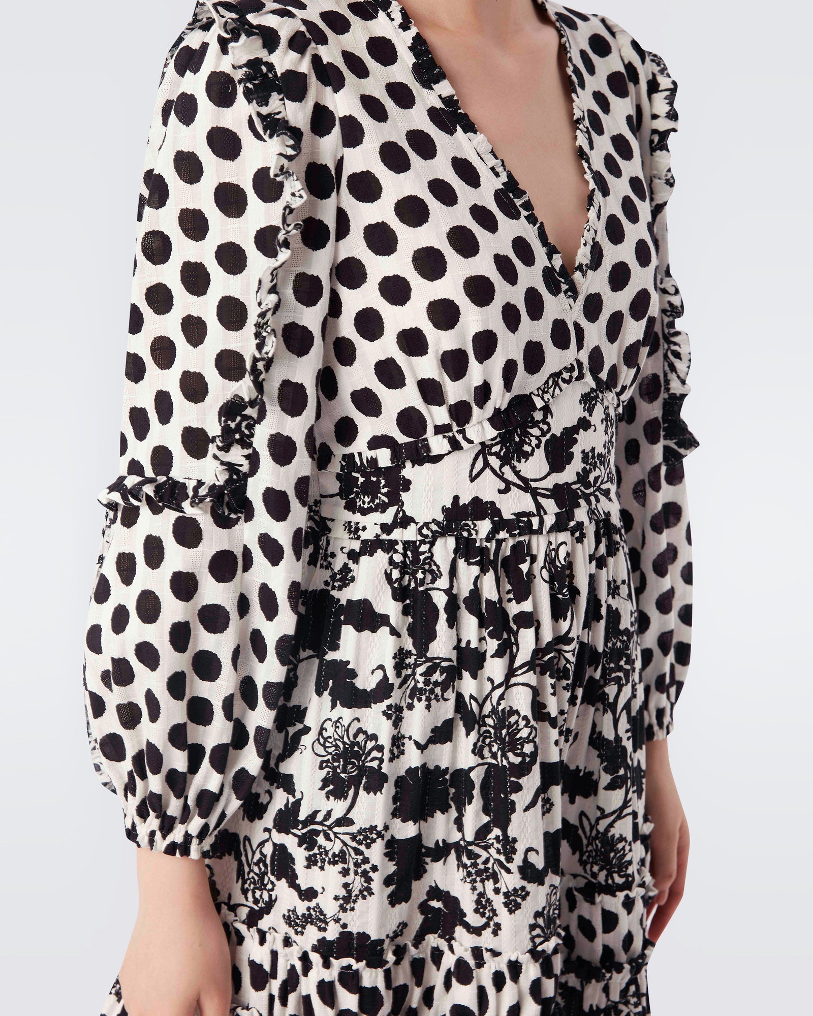 Kourtney Cotton Dobby Pleated Dress