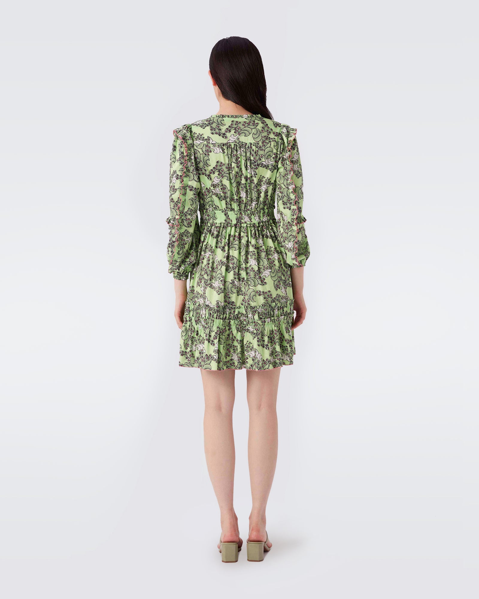 Kourtney Cotton Dobby Pleated Dress