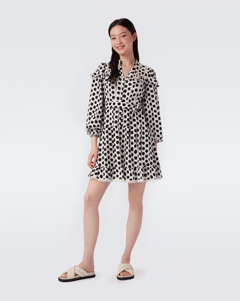 Chicago Cotton Dobby Tiered Midi Dress Diane von Furstenberg HongKong Chicago Cotton Dobby Tiered Midi Dress Diane von Furstenberg HongKong