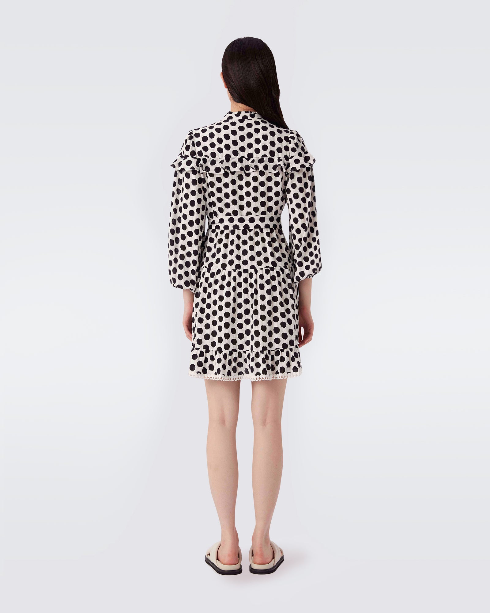 Chicago Cotton Dobby Tiered Midi Dress