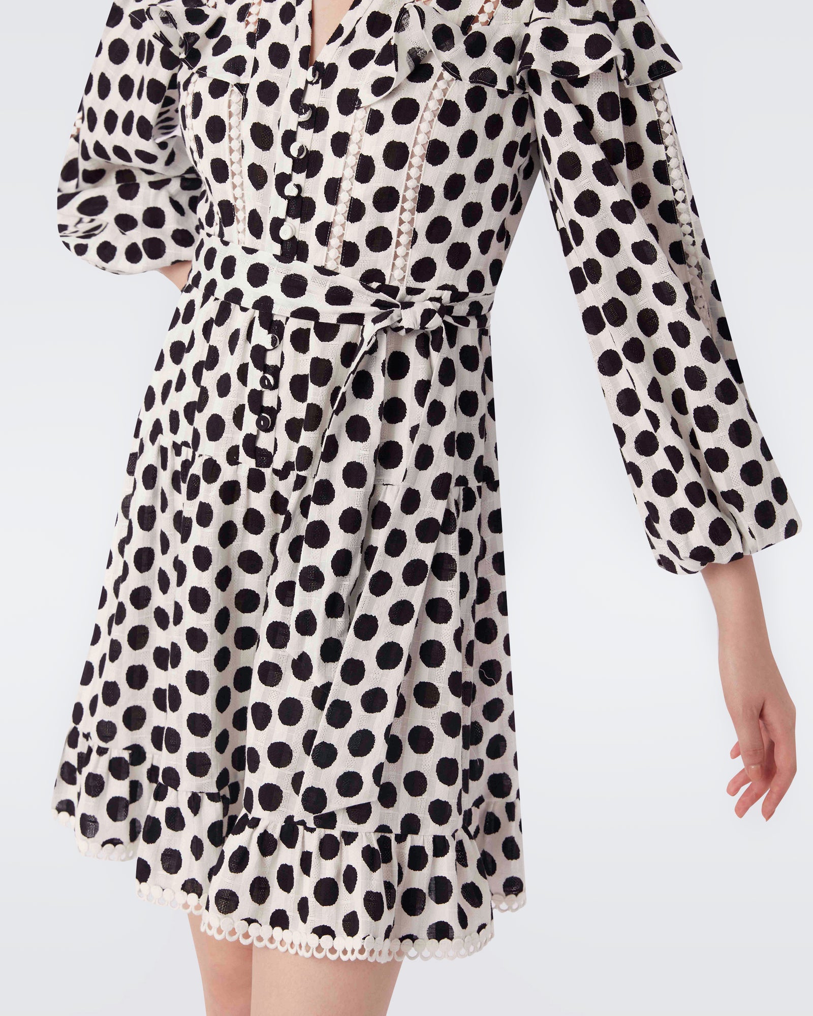 Chicago Cotton Dobby Tiered Midi Dress