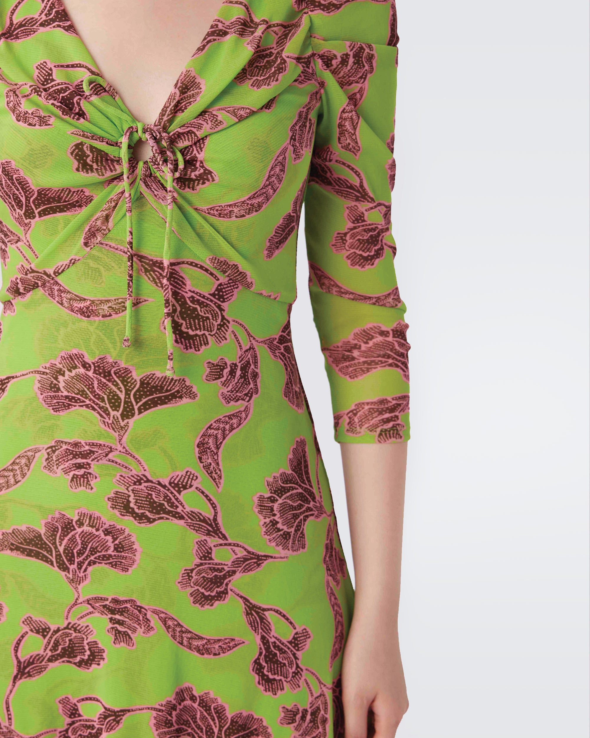 Merlot Knee-Length Mesh Dress Diane von Furstenberg HongKong Merlot Knee-Length Mesh Dress Diane von Furstenberg HongKong