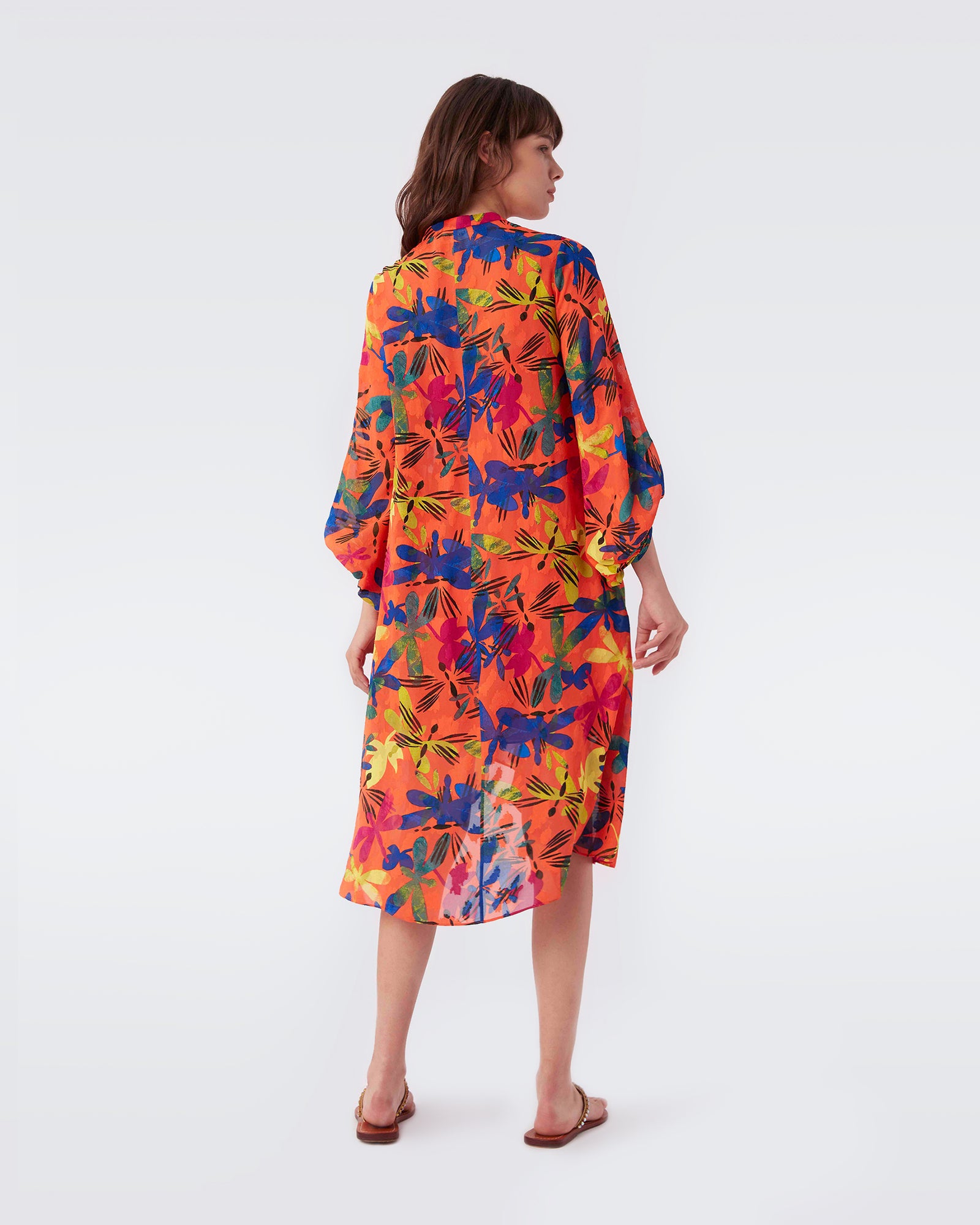 Ileana Chiffon Dress In Miami Libellule