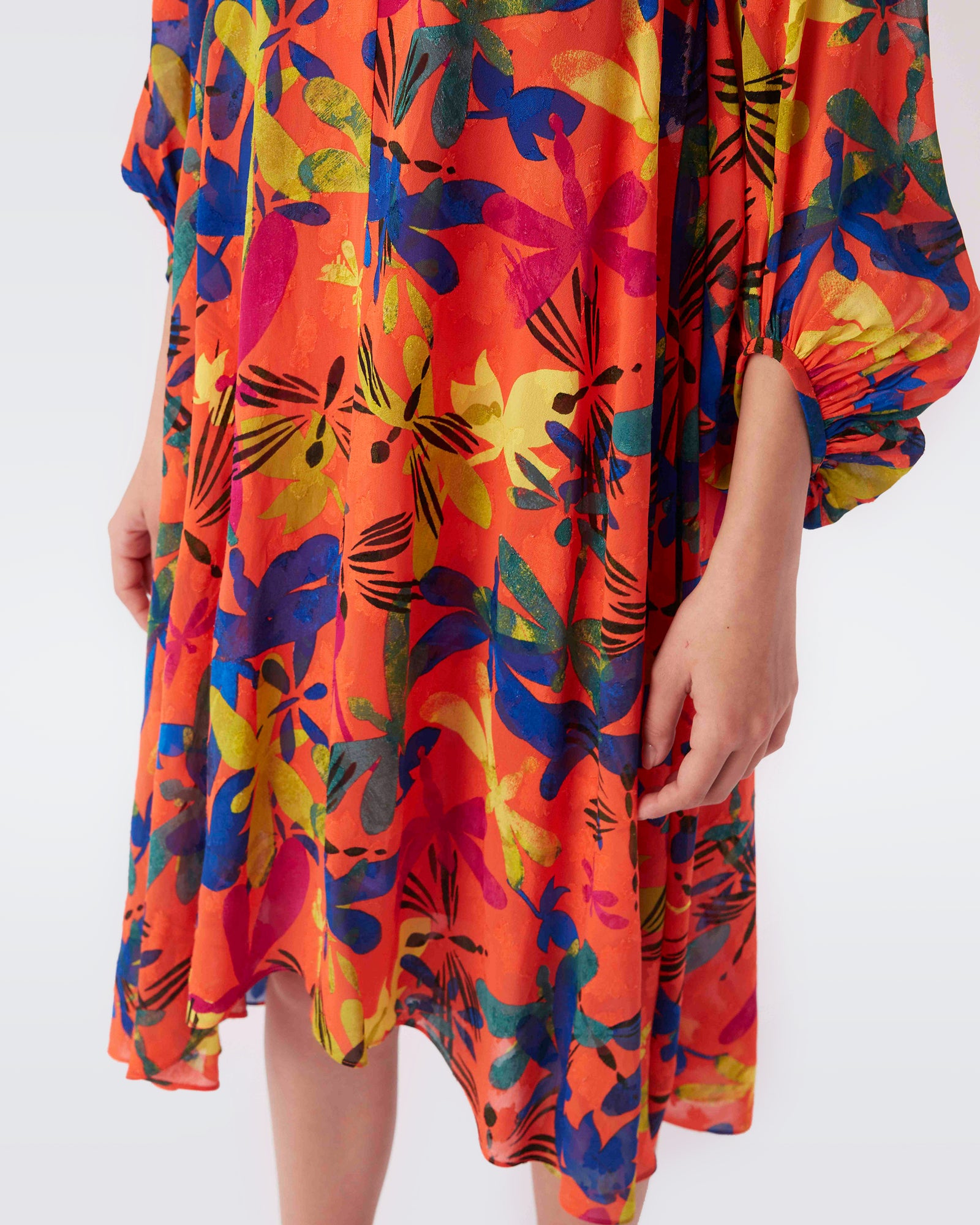 Ileana Chiffon Dress In Miami Libellule