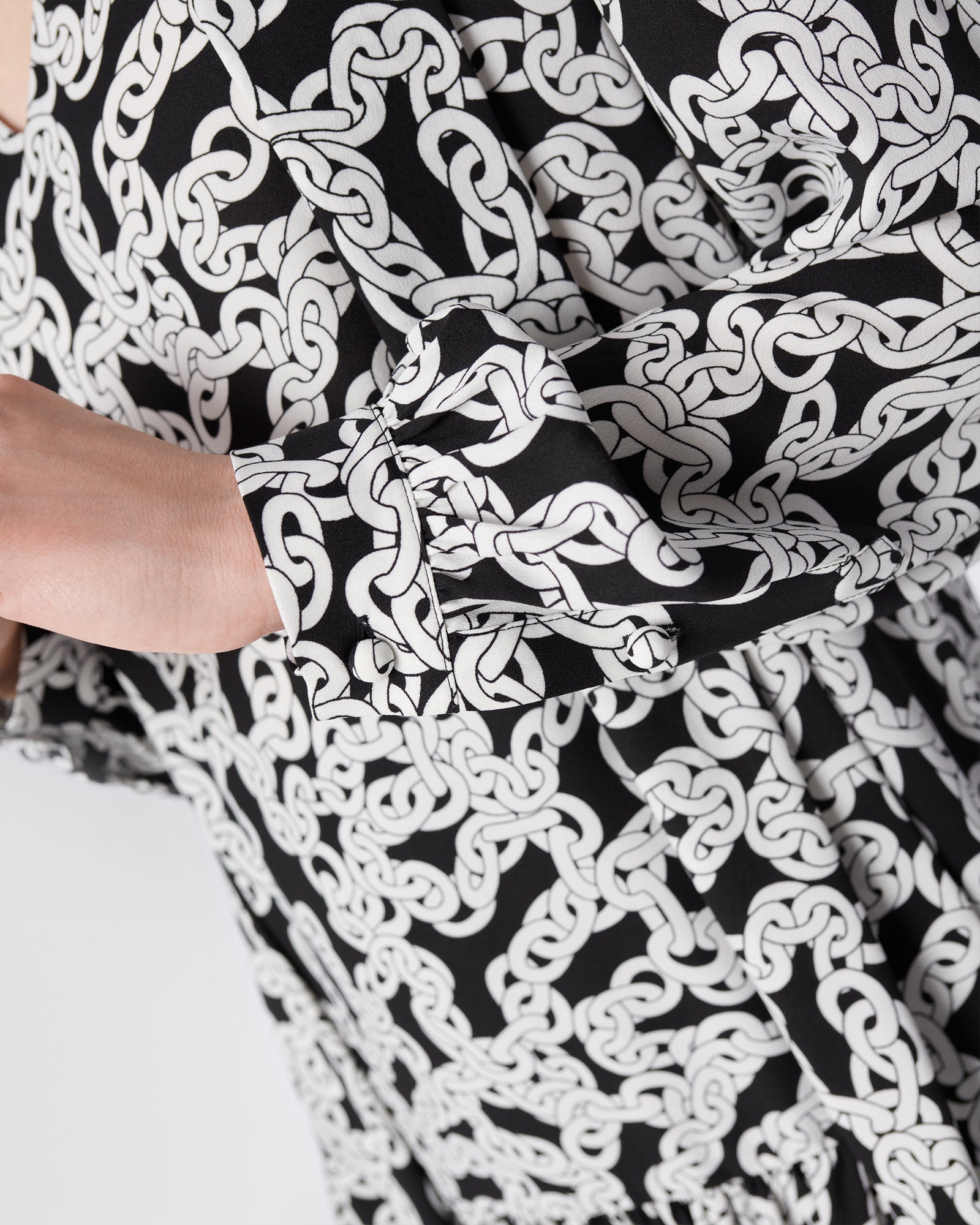 DVF akila dress in crawling chain small black