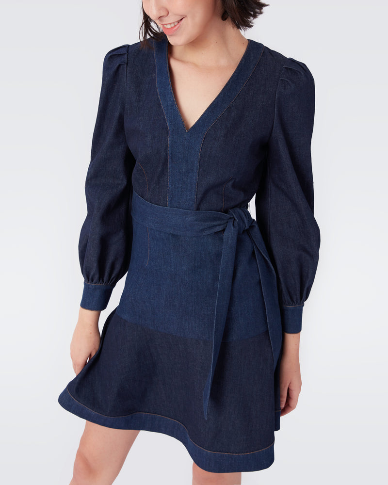 Santiago Denim Mini Dress Diane von Furstenberg HongKong Santiago Denim Mini Dress Diane von Furstenberg HongKong