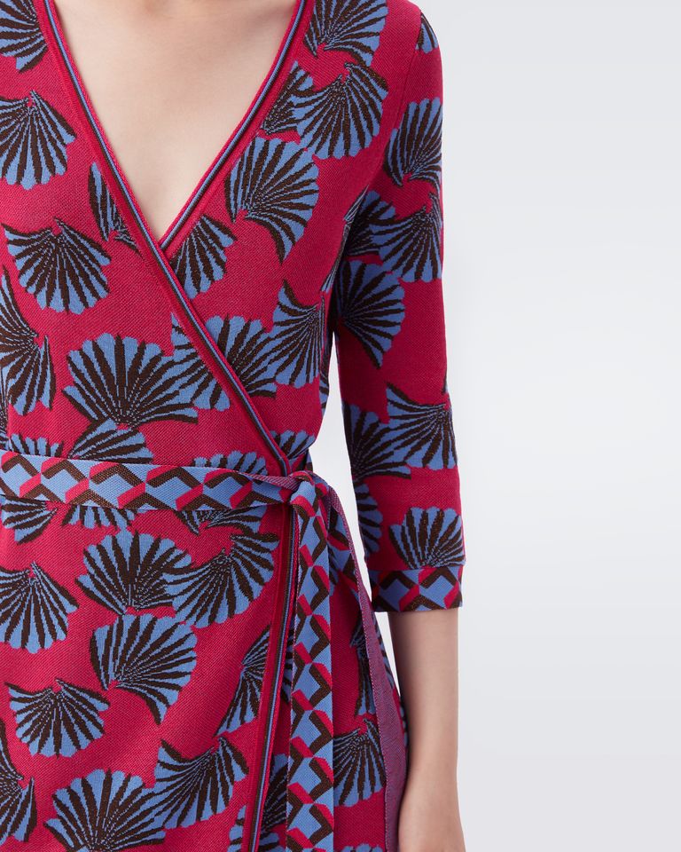 Lainey Knit Jacquard Sweater Wrap Dress