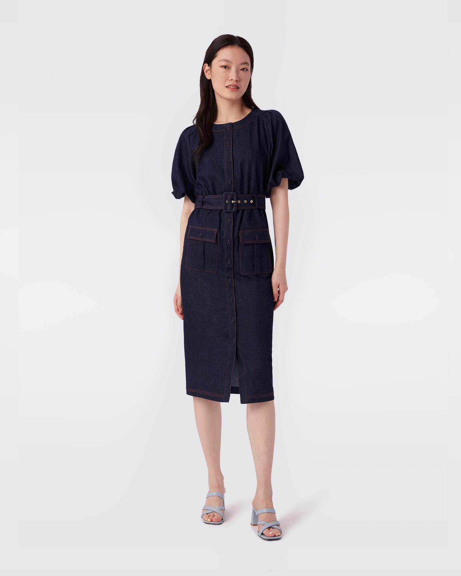 Grenada Utilitarian Midi Dress
