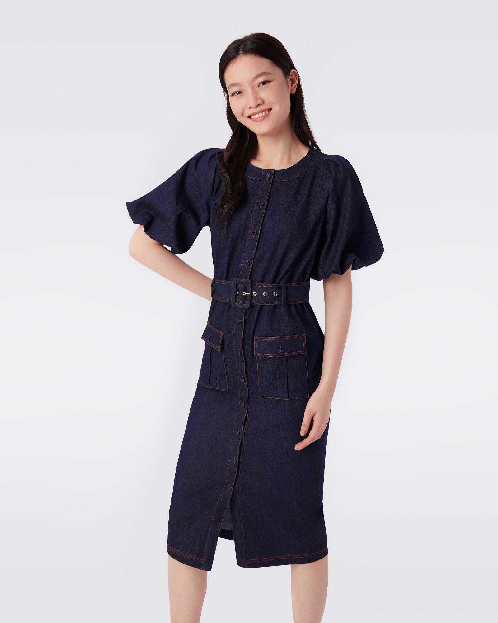 Grenada Utilitarian Midi Dress