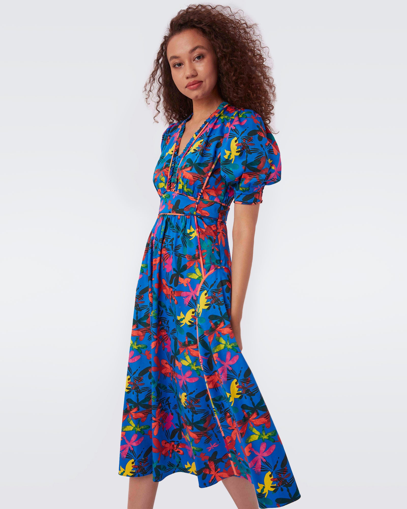 Devon Cotton Poplin Midi Dress