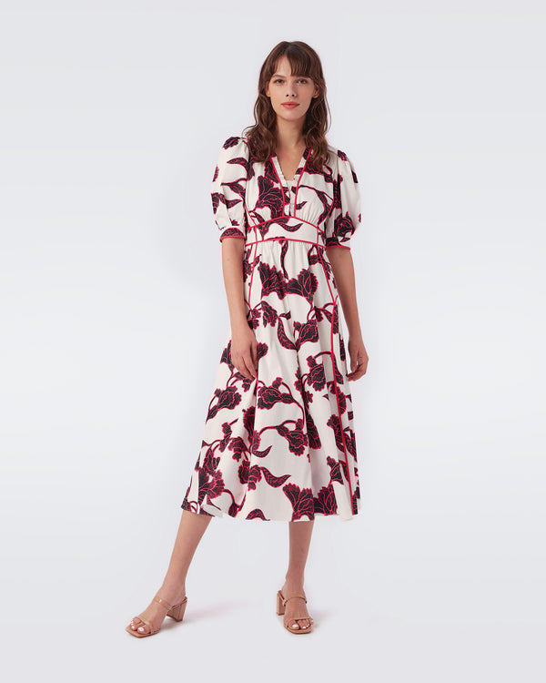 Devon Cotton Poplin Midi Dress