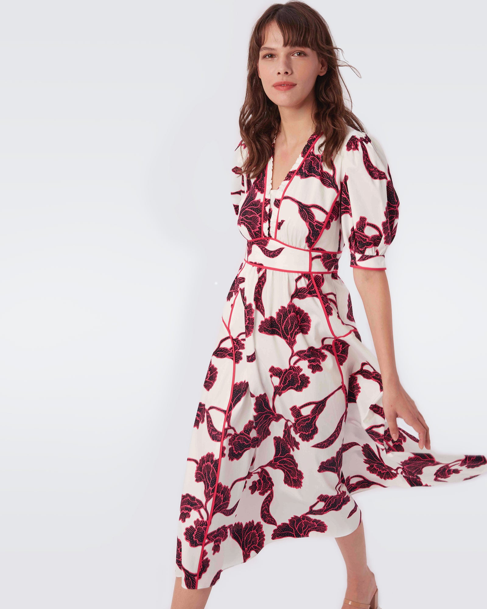 Devon Cotton Poplin Midi Dress