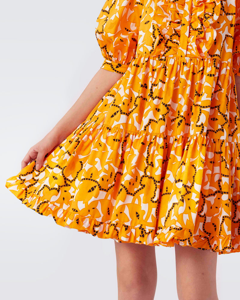 Roberta Cotton Poplin Tiered Mini Dress