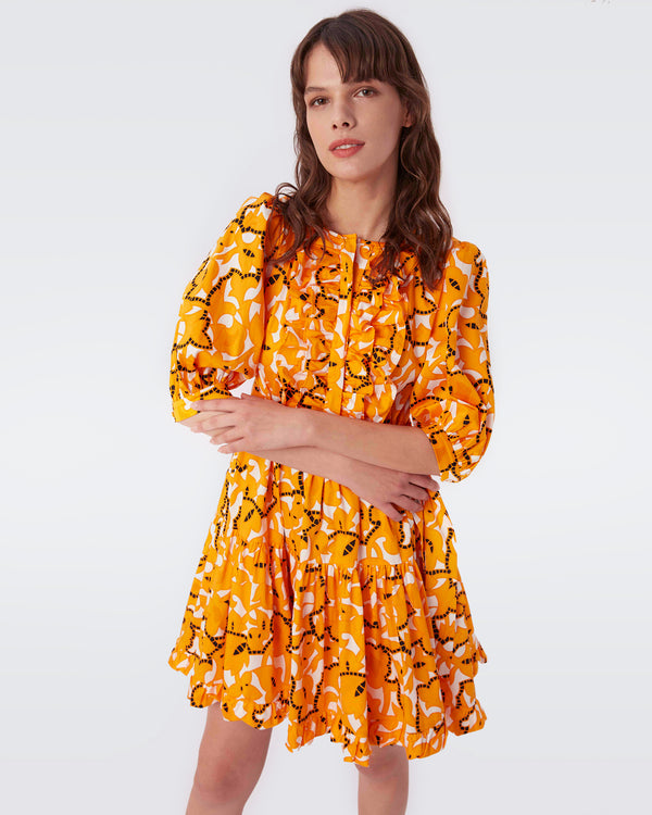 Roberta Cotton Poplin Tiered Mini Dress