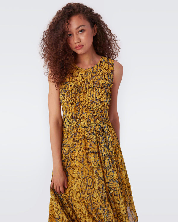 Robert Tiered Chiffon Midi Dress