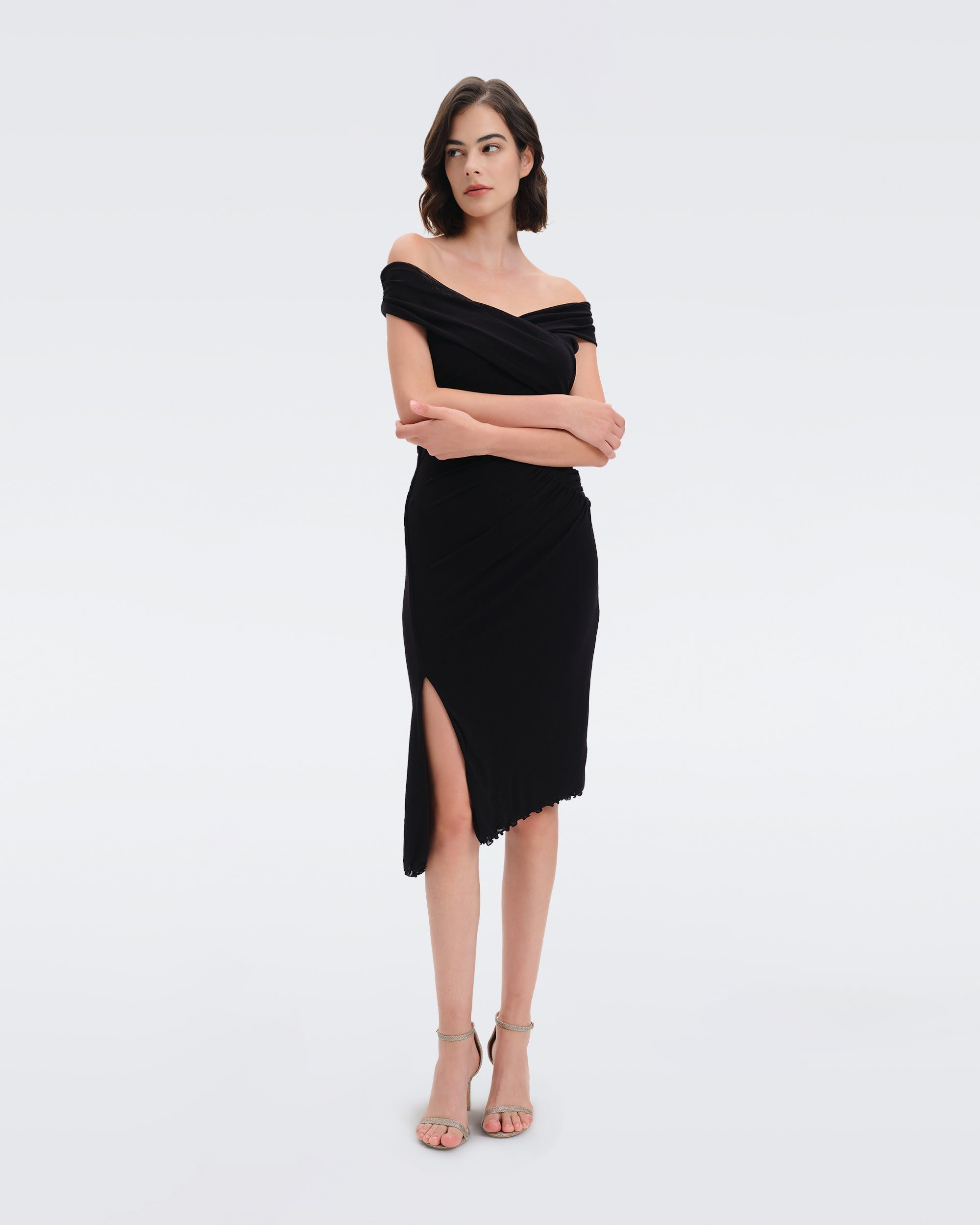 lovinia mesh dress Diane von Furstenberg Lovinia Dress in Scribble Garden White