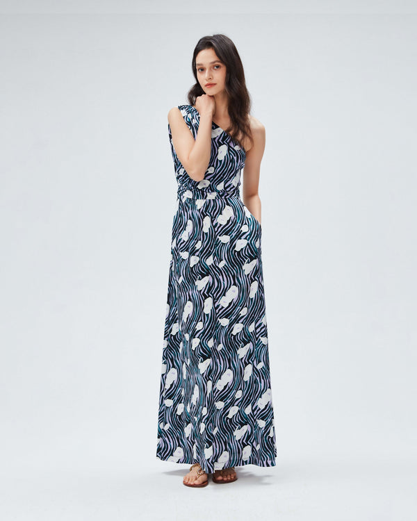 dvf kiera dress in ocean tide orchid