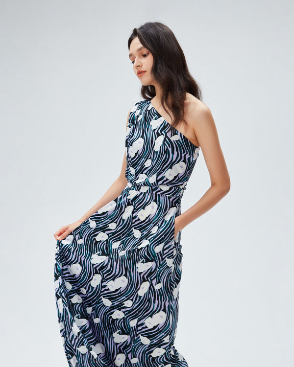 dvf kiera dress in ocean tide orchid