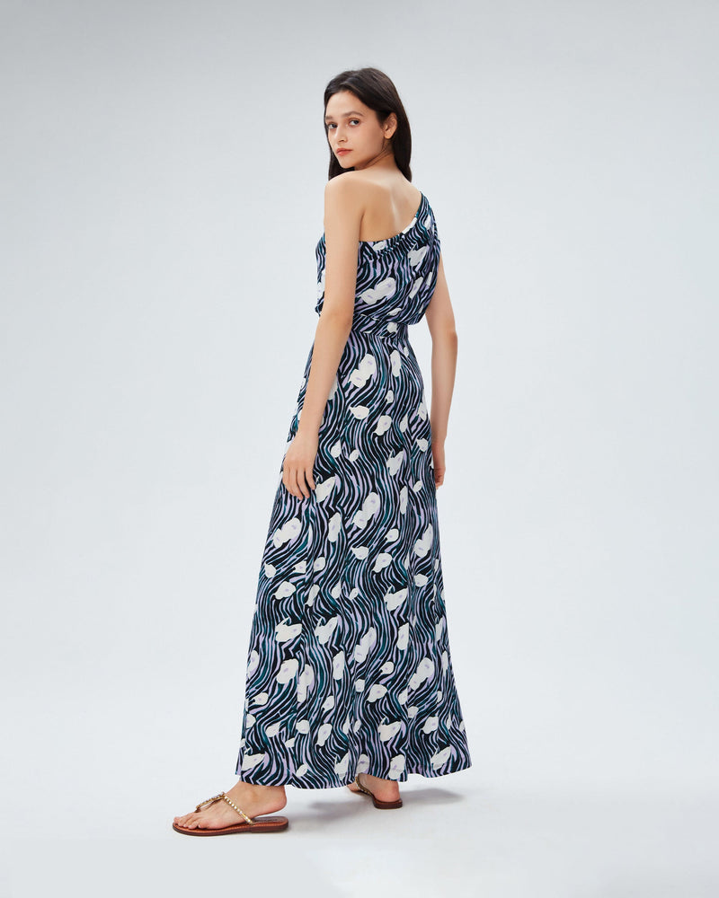 dvf kiera dress in ocean tide orchid