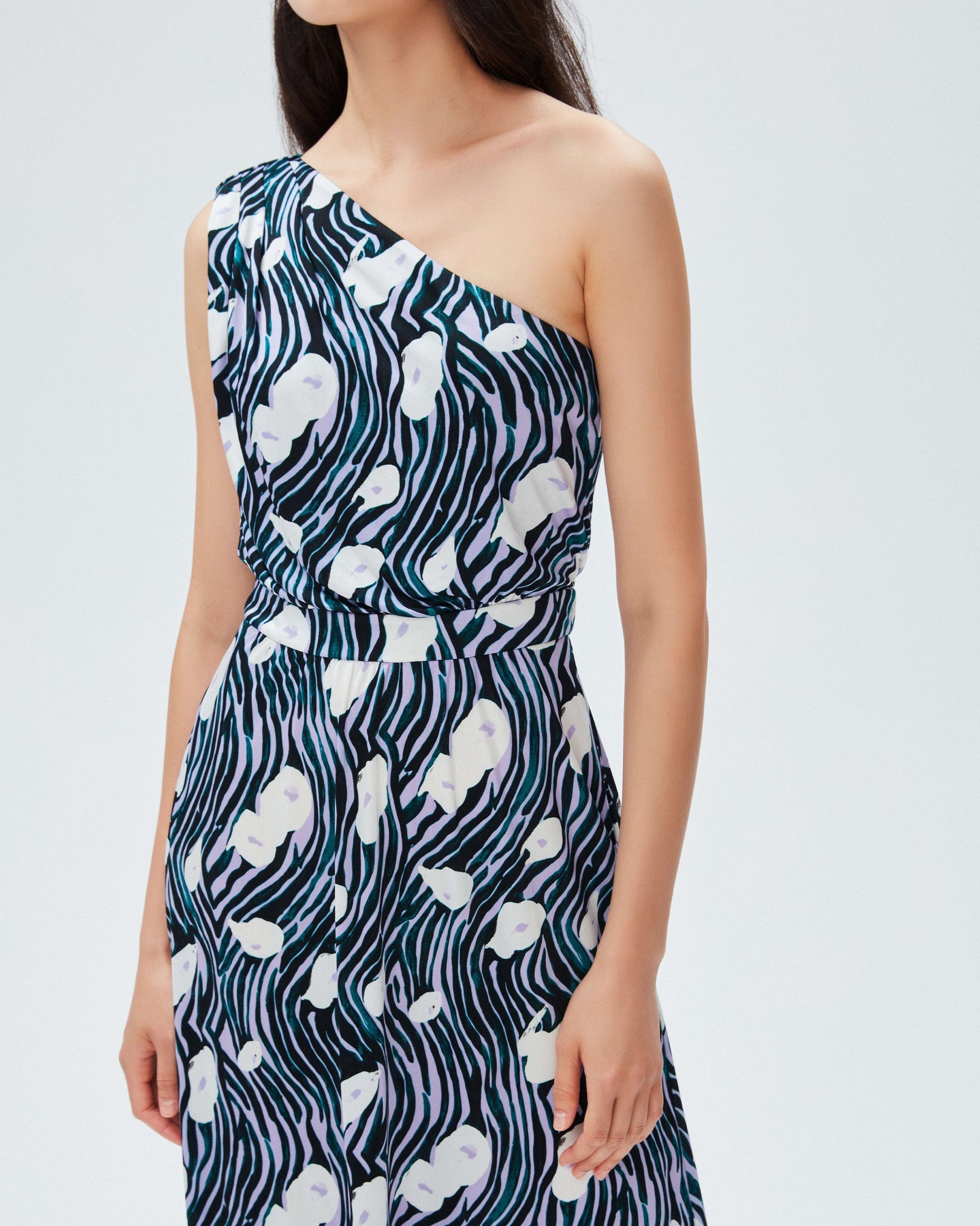 dvf kiera dress in ocean tide orchid