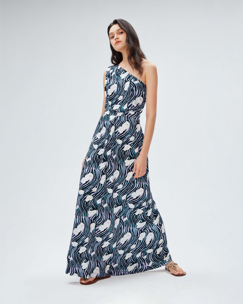 dvf kiera dress in ocean tide orchid