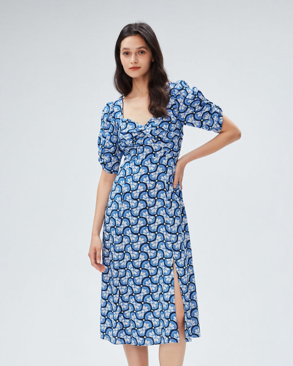 dvf asa dress in daisy geo large