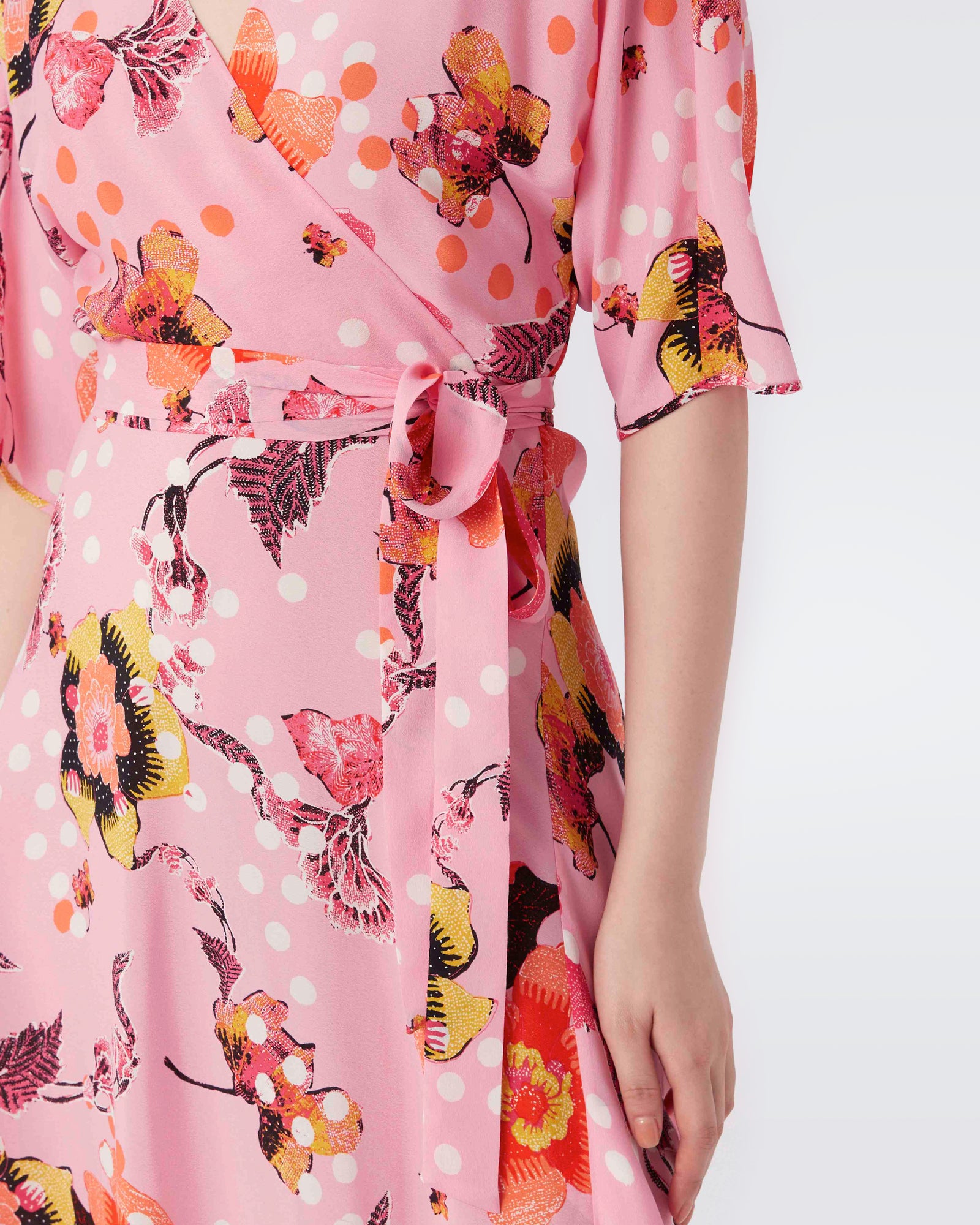 Eloise Asymmetrical Faux-Wrap Dress