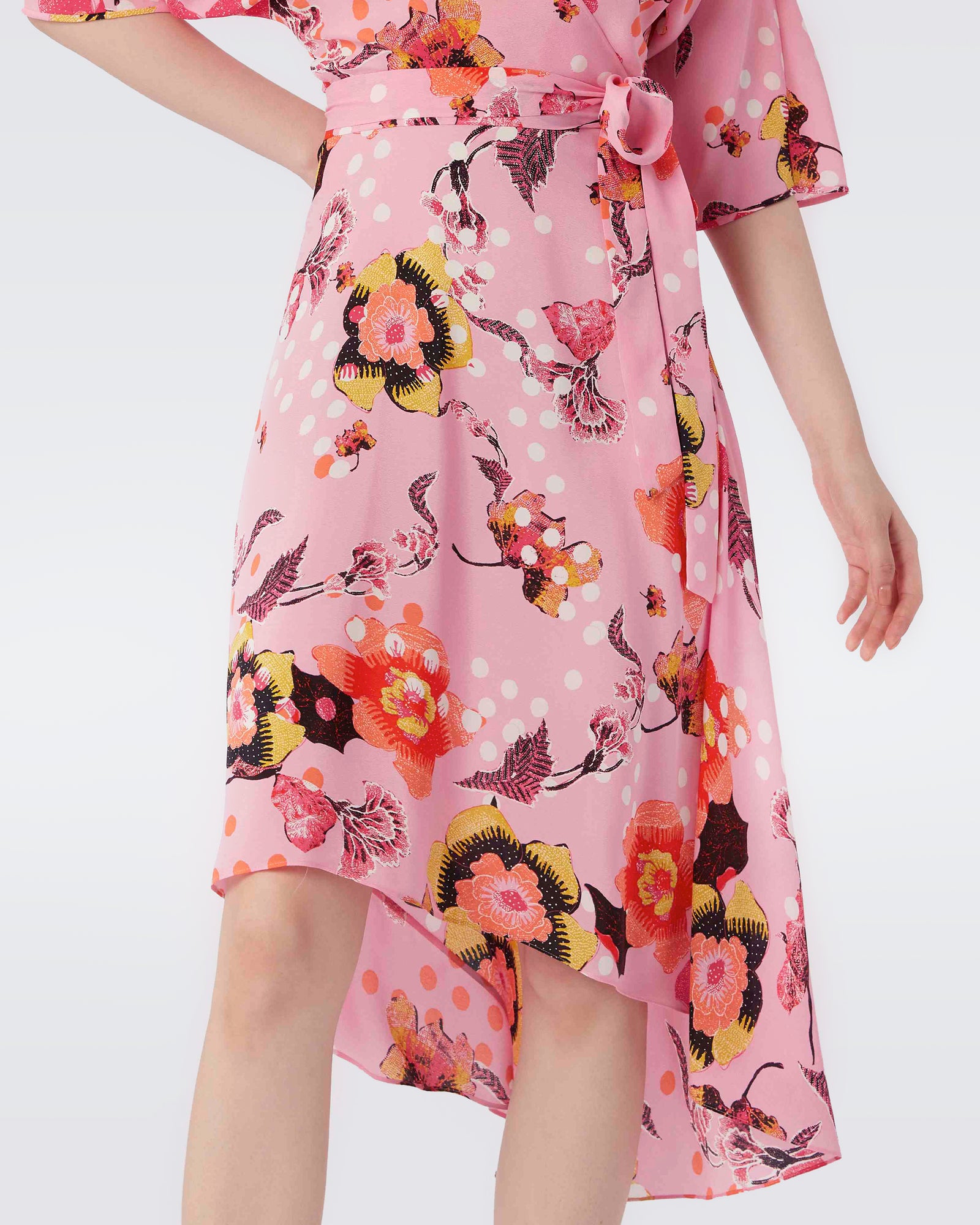Eloise Asymmetrical Faux-Wrap Dress