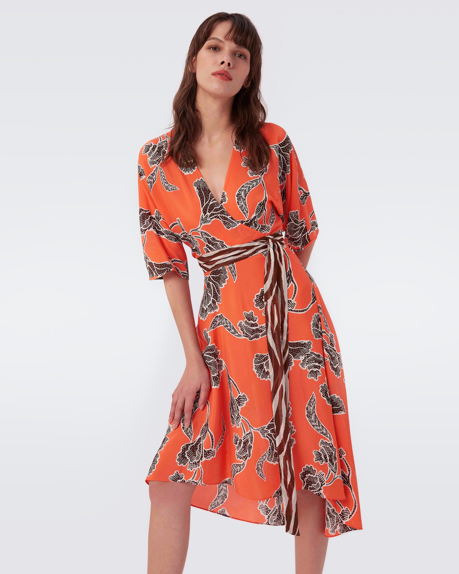 Eloise Asymmetrical Faux-Wrap Dress