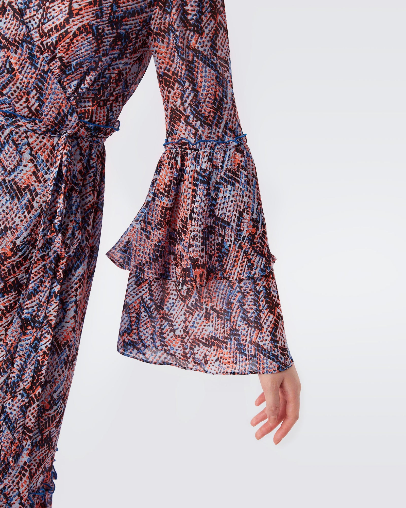 Elora Tiered Chiffon Midi Dress