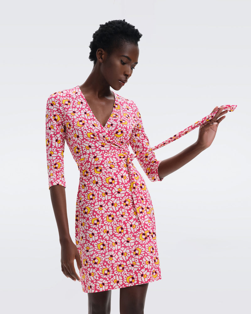 DVF Julian Two Wrap Dress in Pebbles Pink