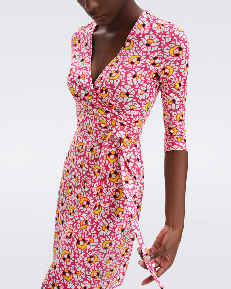 DVF Julian Two Wrap Dress in Pebbles Pink