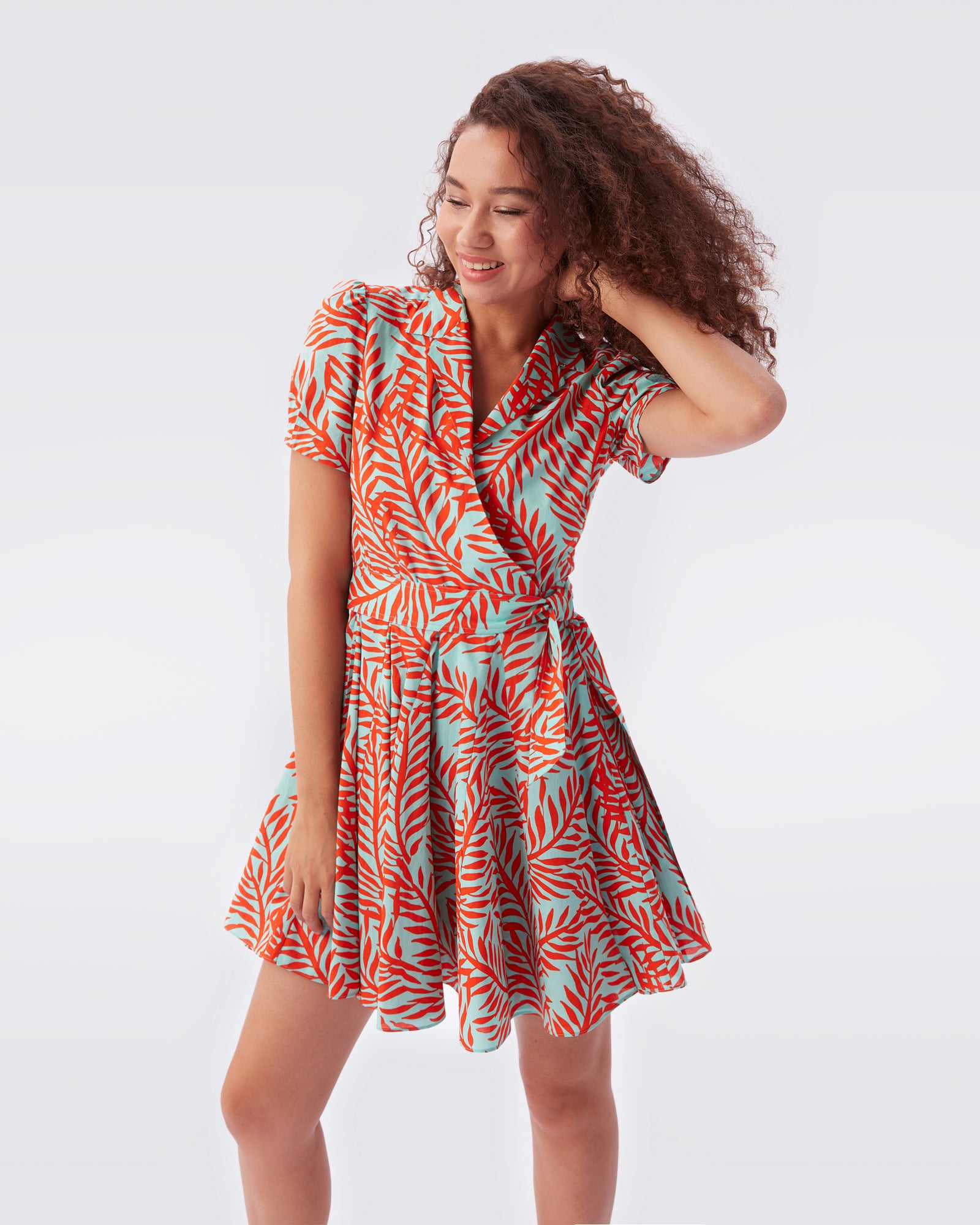 Evalina Mini Wrap Dress