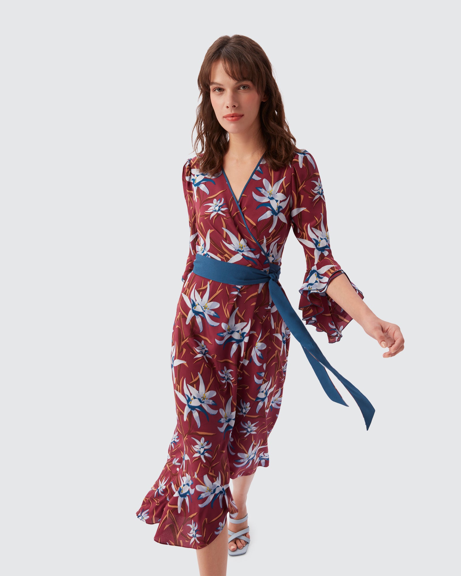 Rollins Ruffled Wrap Dress
