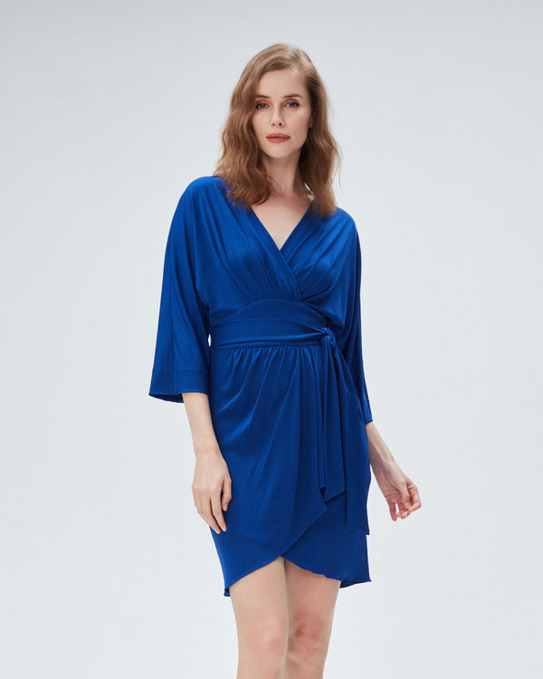 dvf barrington dress in royal blue