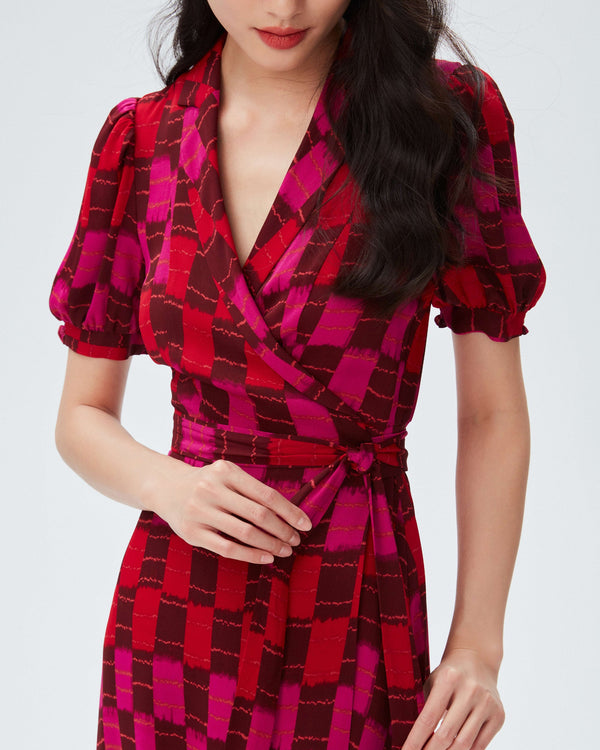 dvf gemita dress in artist quilt