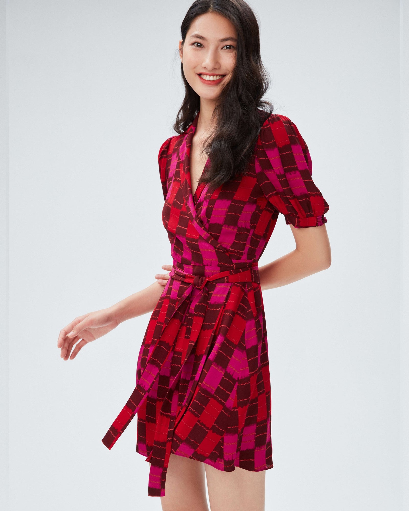 dvf gemita dress in artist quilt