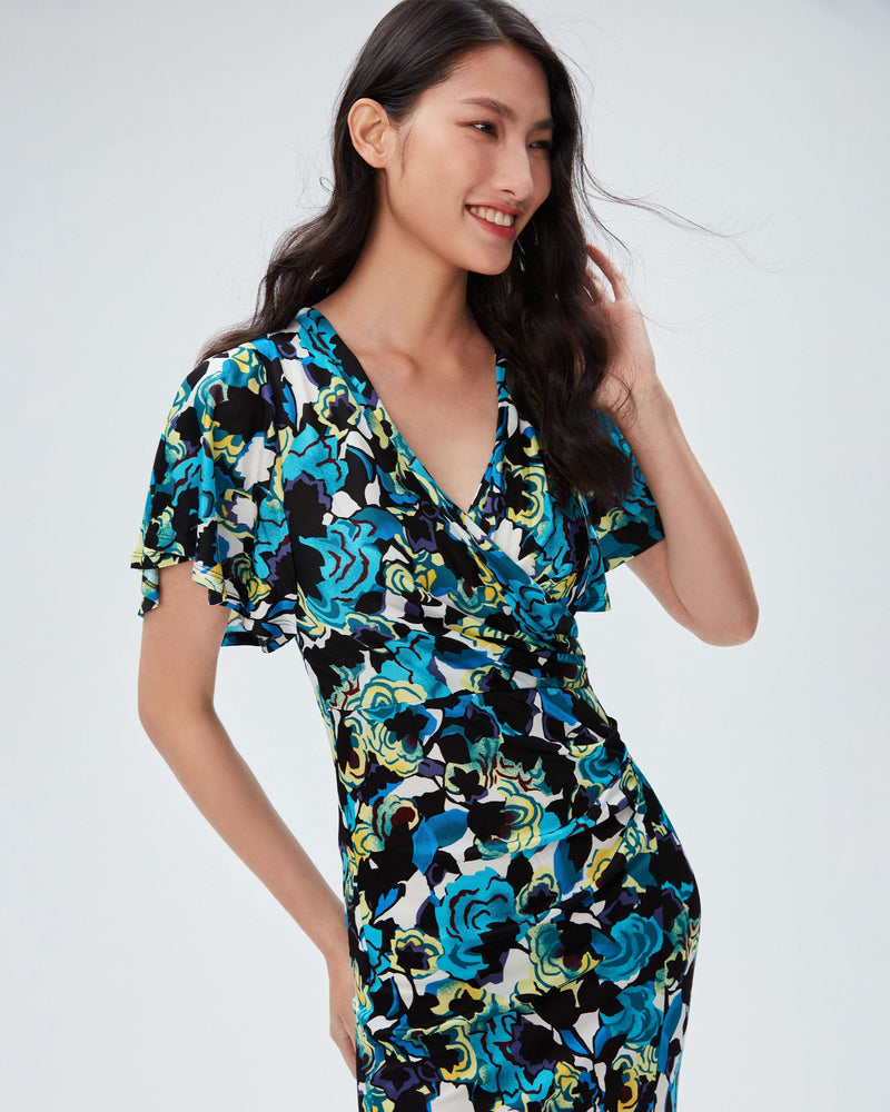 dvf zetna dress in urchin flower